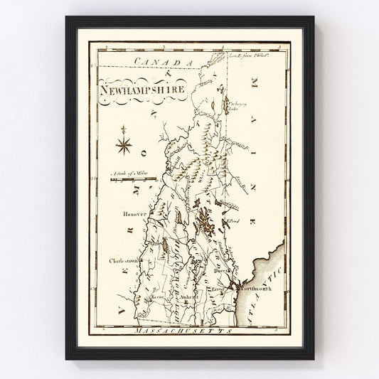 Vintage Map of New Hampshire 1795
