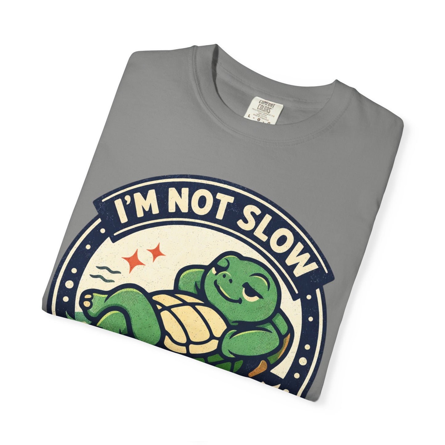 Turtle Time T‑Shirt — "I’m Not Slow, I’m Just On Turtle Time" Relaxed Graphic Tee