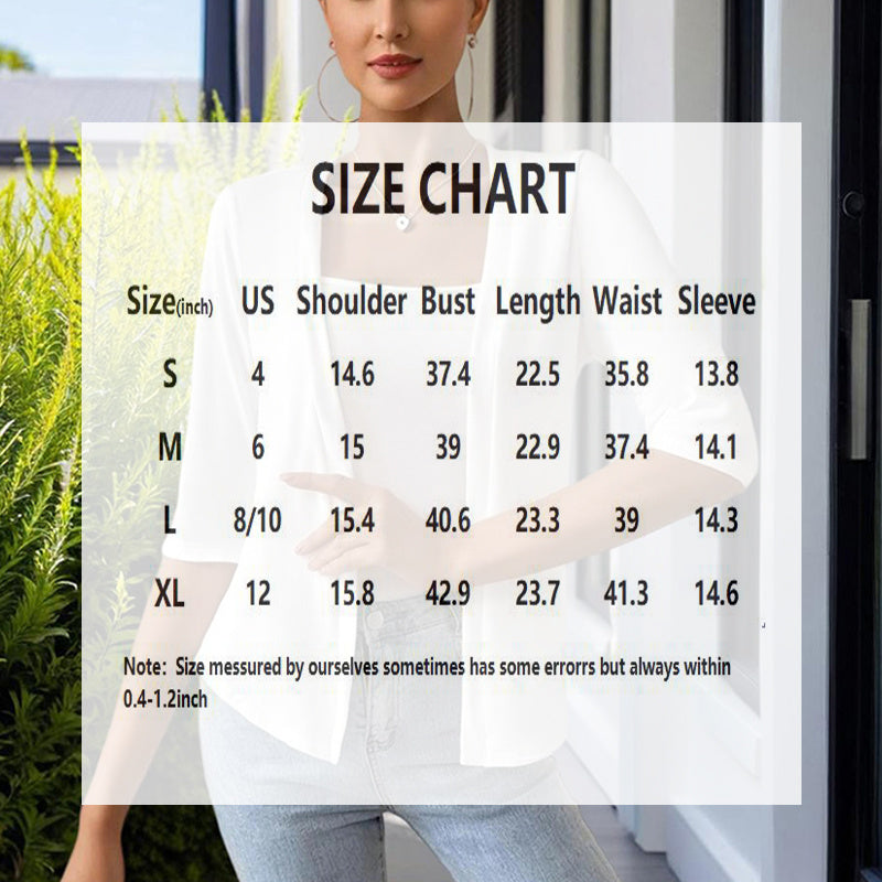Minimalist Round-Neck Loose Shortsleeve Jacket