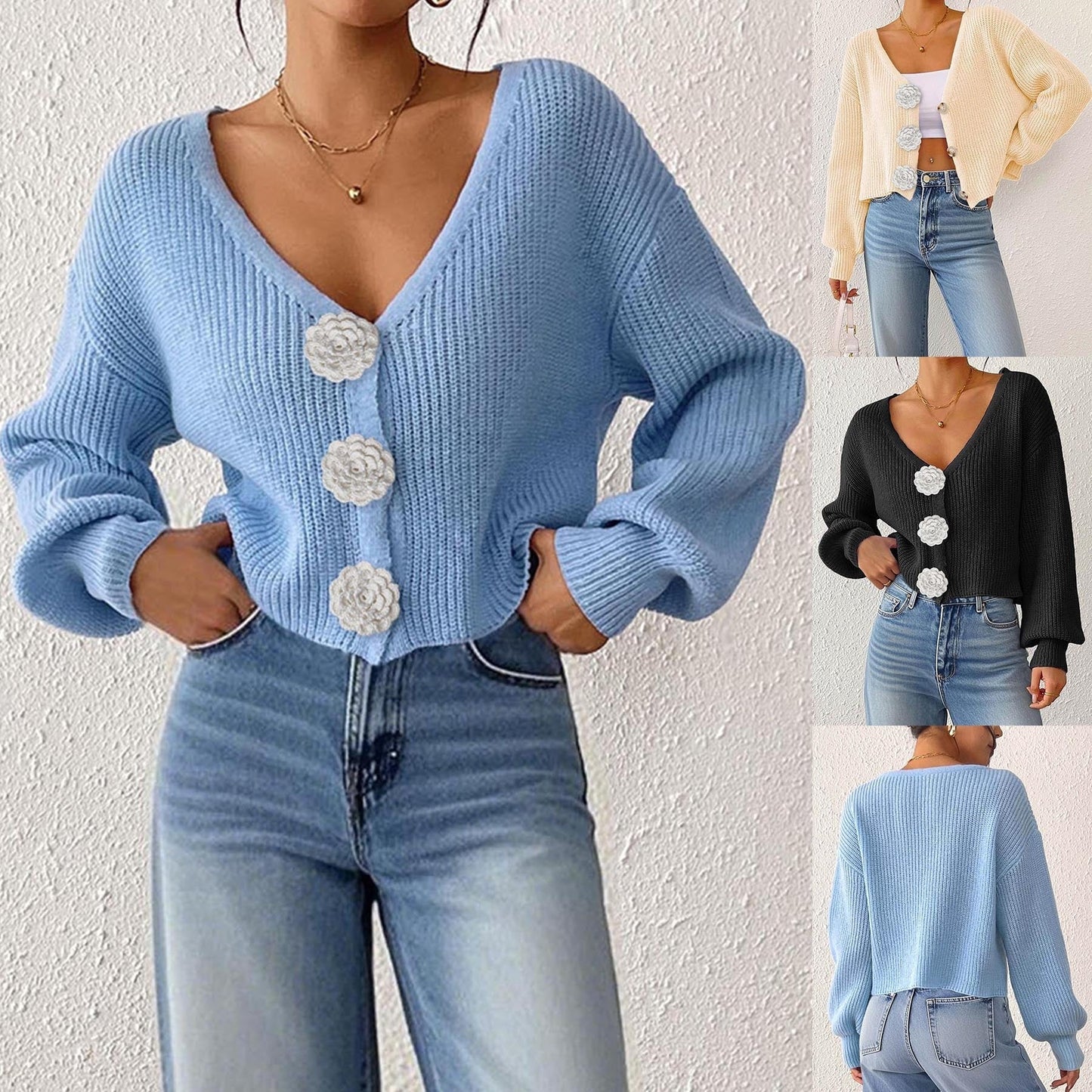 Women’s Knitted Crochet Cardigan