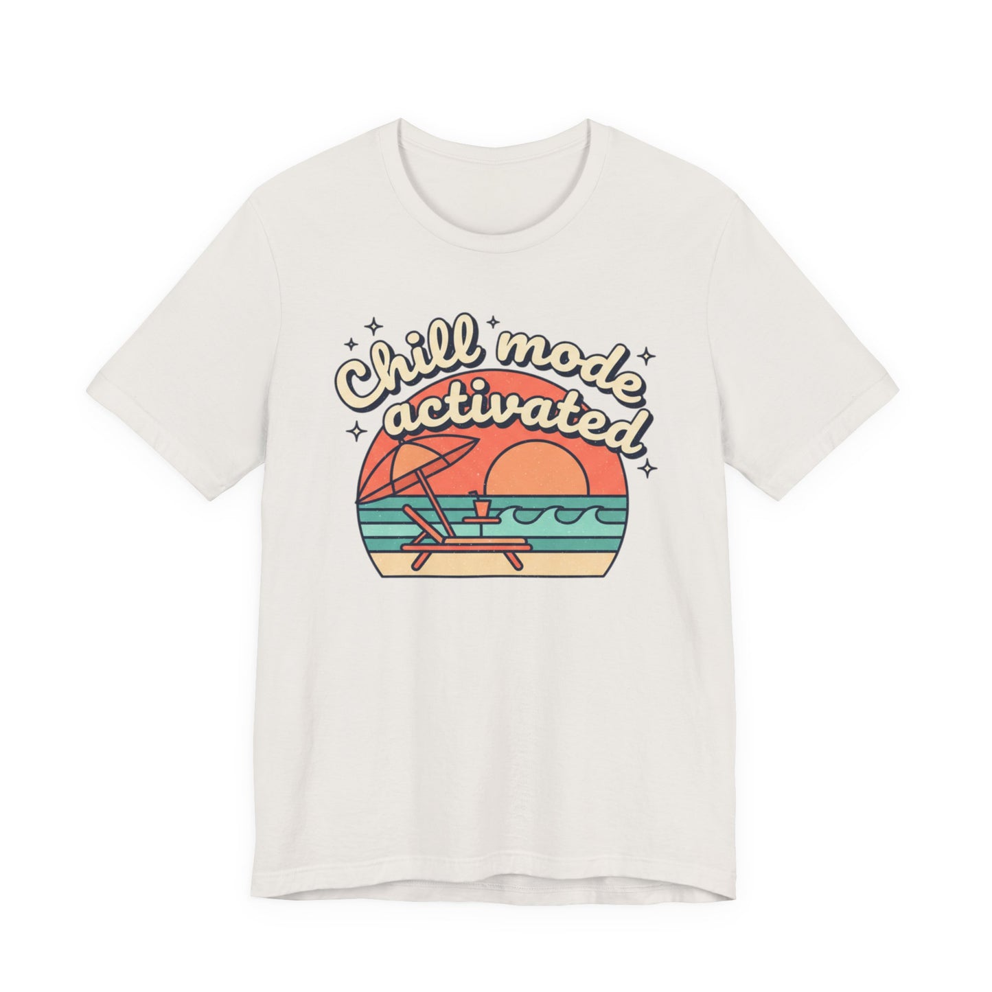 Chill Mode Activated tee | Beach sunset lounge