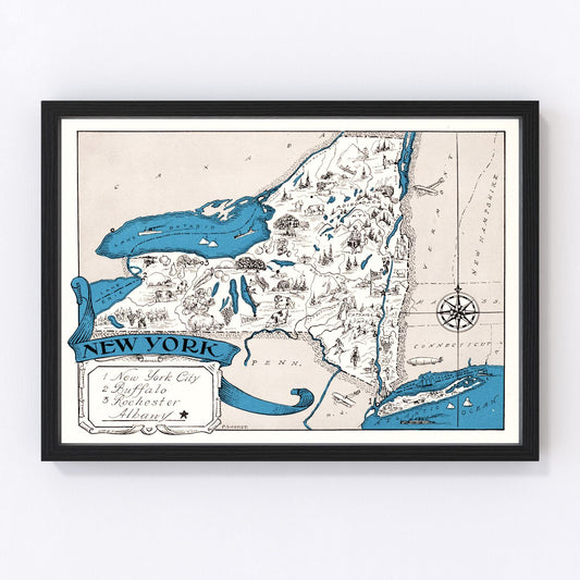 Vintage Map of New York 1931