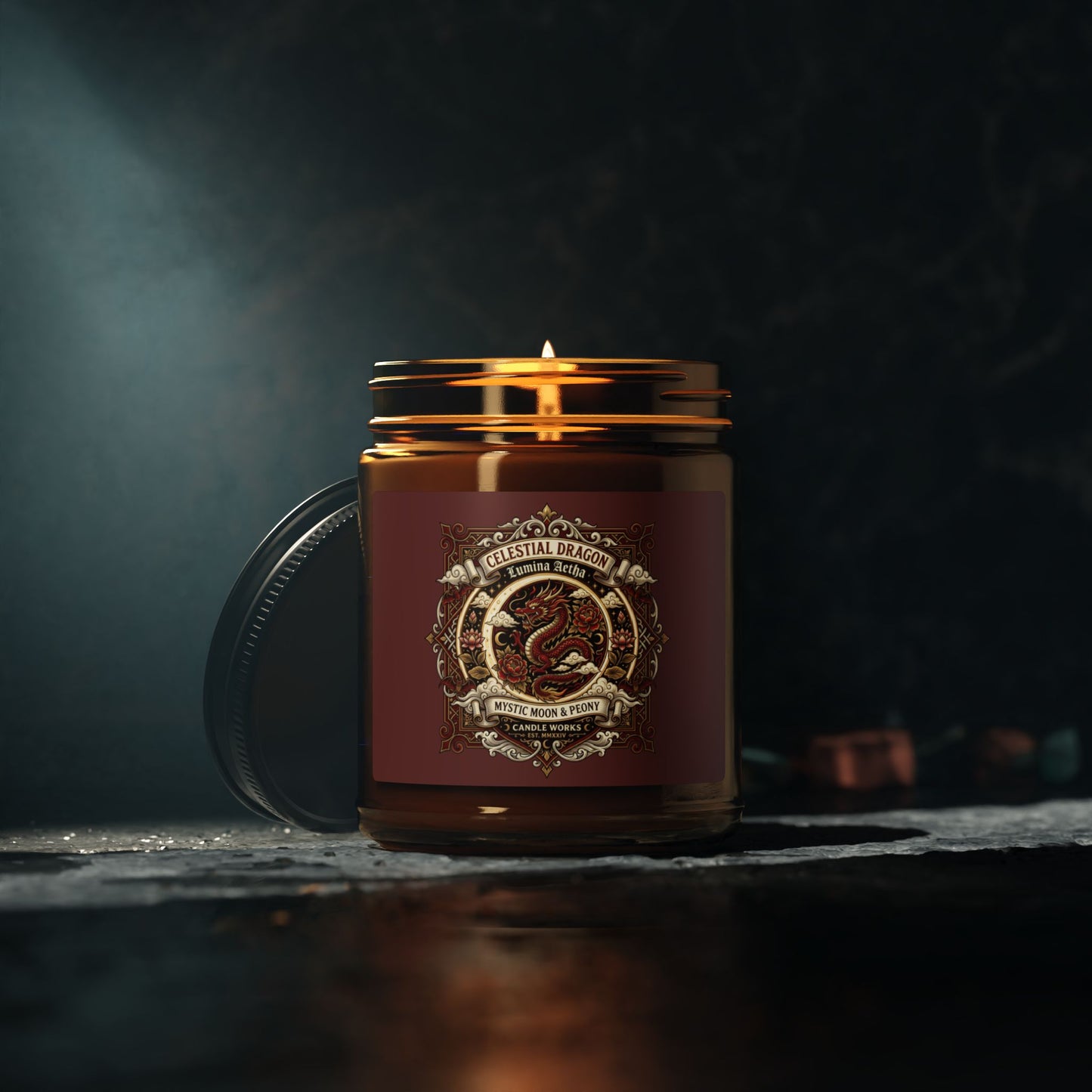 Amber Jar Soy Candle — Rustic Spice Scented Candle (Multi-Size)