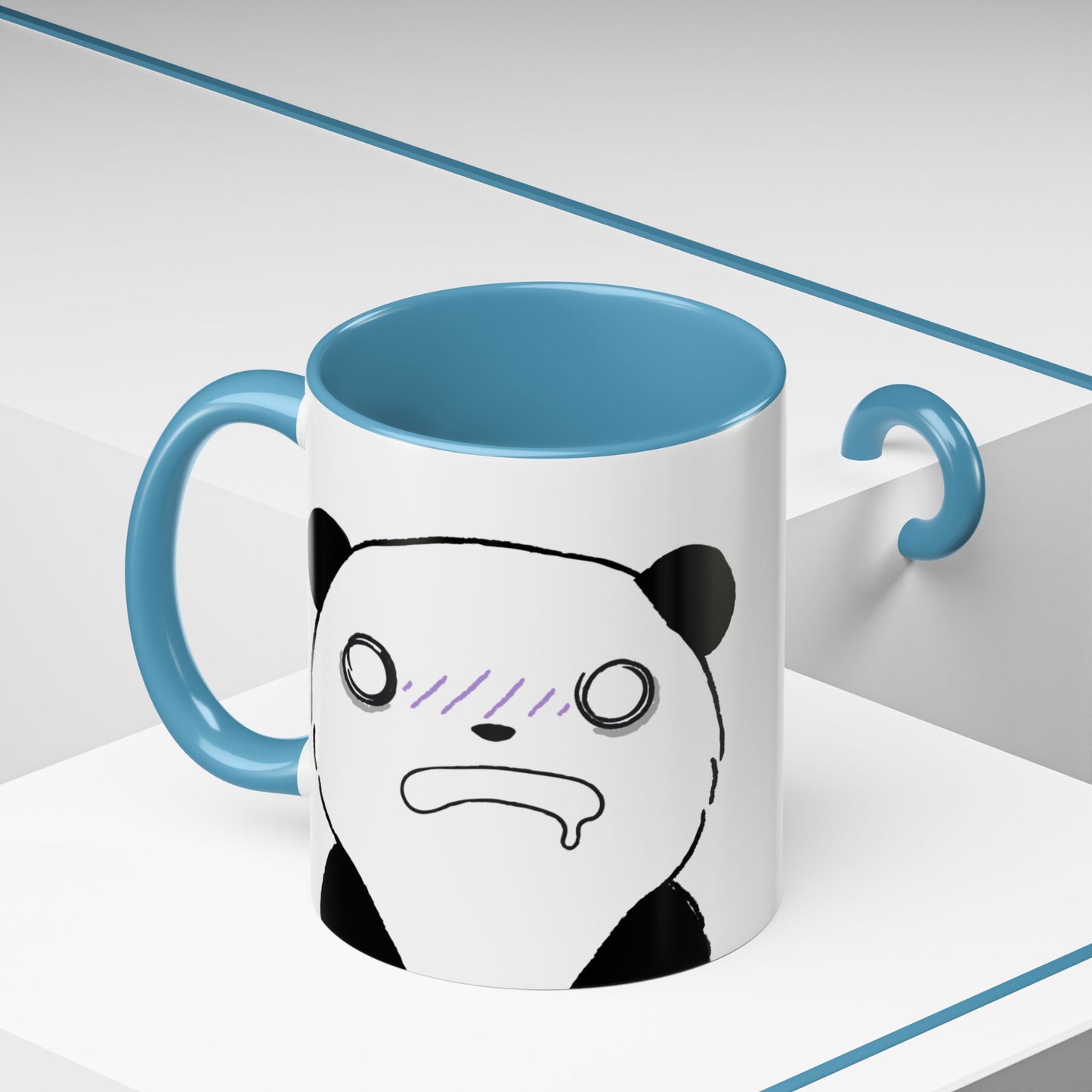 Just Give Me My Coffee!!! Accent Mug — Panda Coffee Lover Gift (11/15oz)