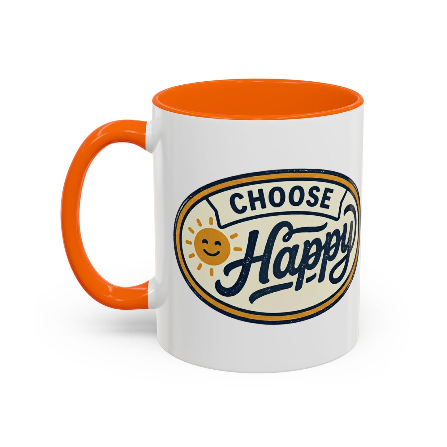 Choose Happy Coffee Mug — Inspirational Ceramic Accent Mug (11/15oz)