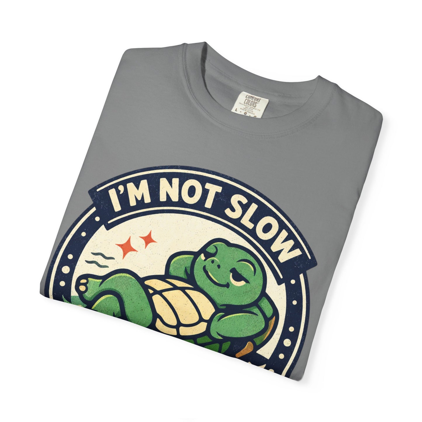 Turtle Time T‑Shirt — "I’m Not Slow, I’m Just On Turtle Time" Relaxed Graphic Tee