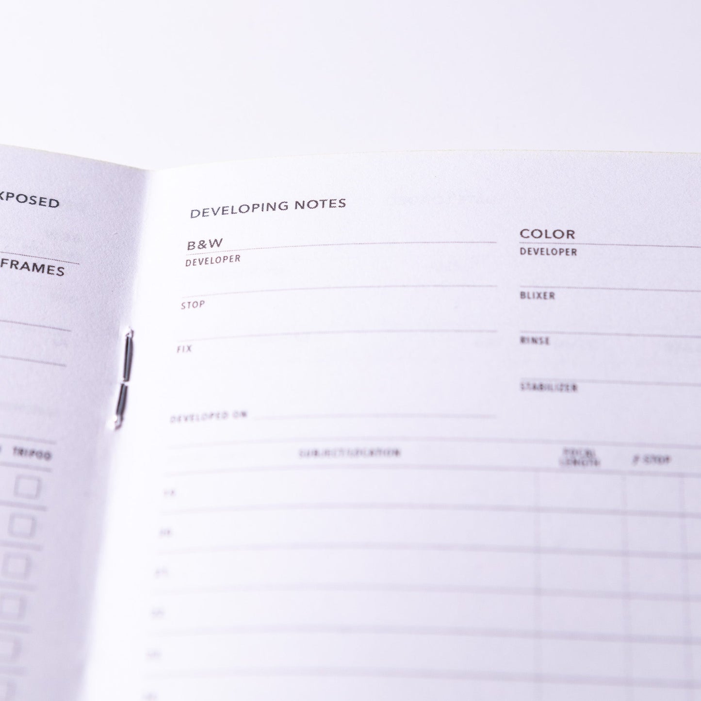 Film Photography Log | 35mm & 120 Film Logbook | WRKBKS