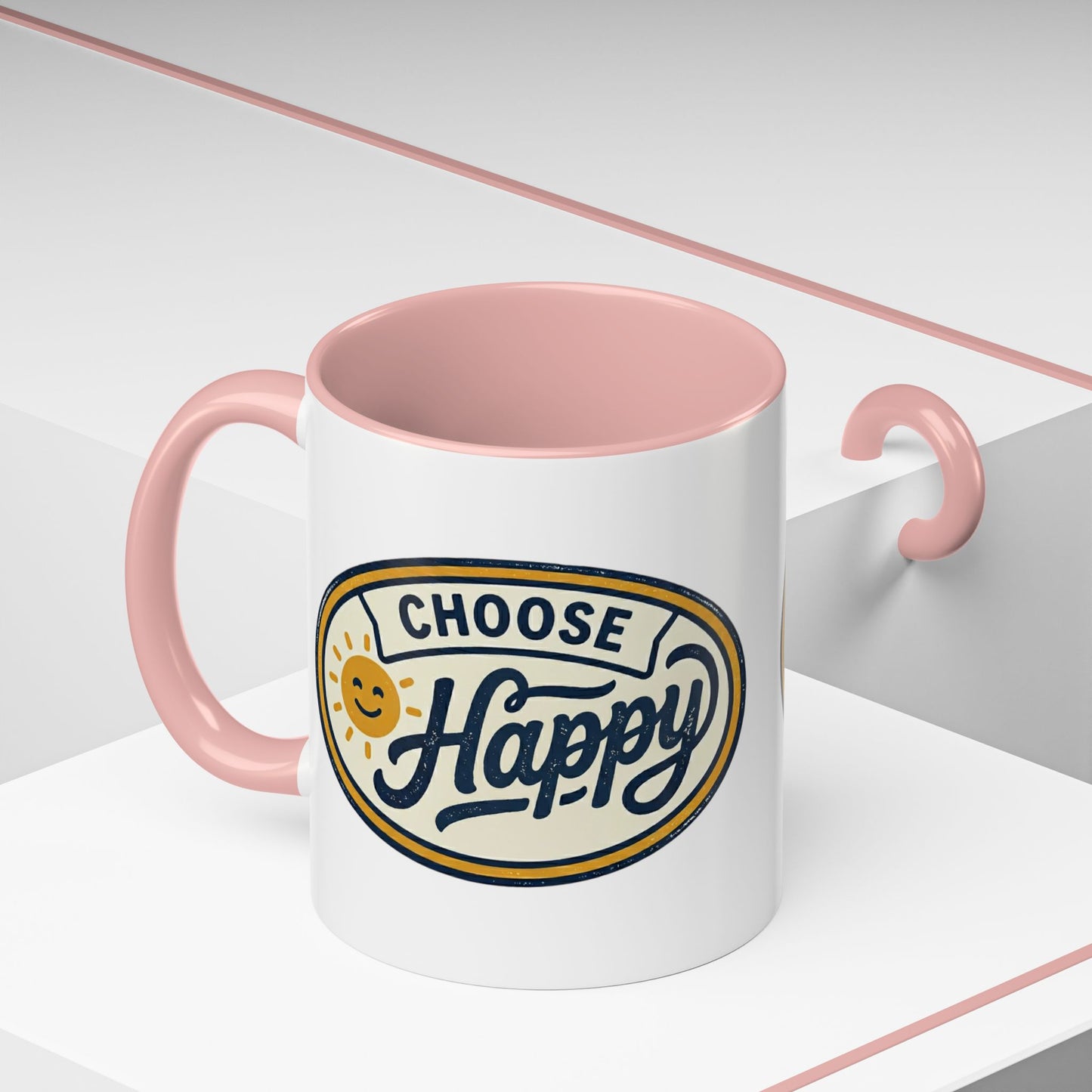 Choose Happy Coffee Mug — Inspirational Ceramic Accent Mug (11/15oz)