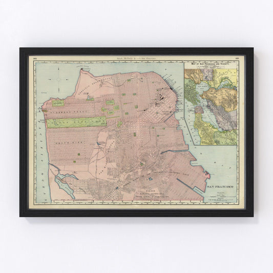 Vintage Map of San Francisco, California 1903