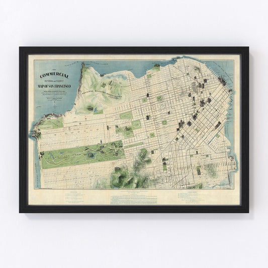 Vintage Map of San Francisco, California 1904