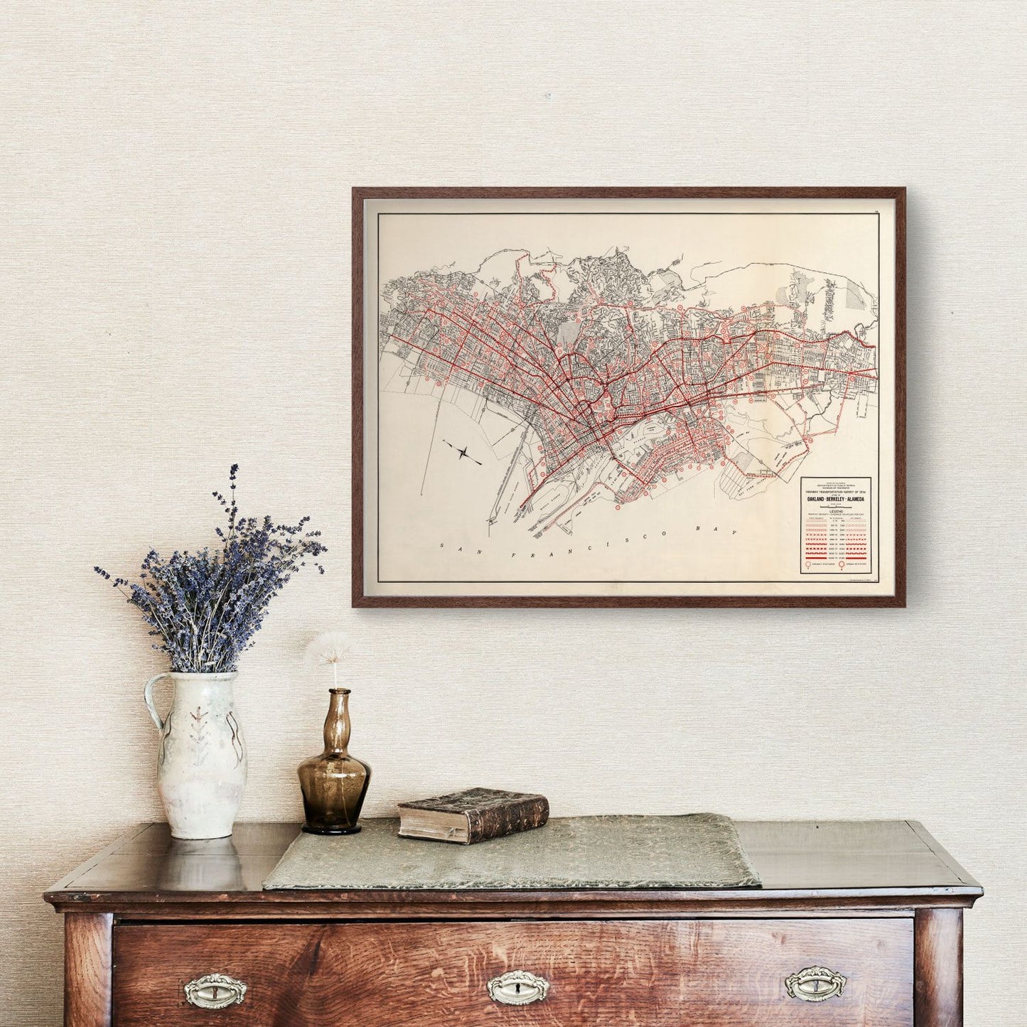 Vintage Map of San Francisco, California 1935
