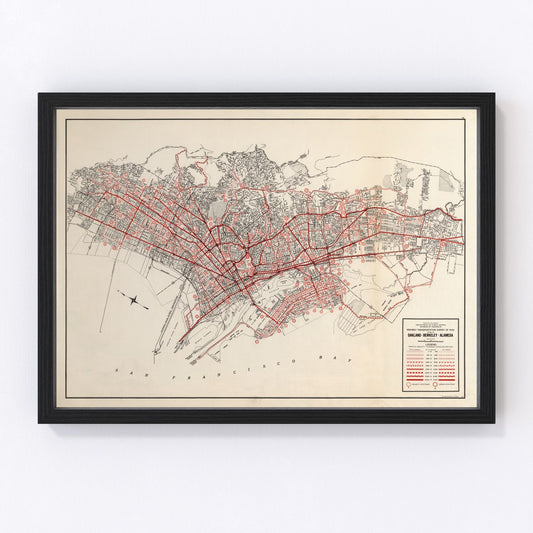 Vintage Map of San Francisco, California 1935