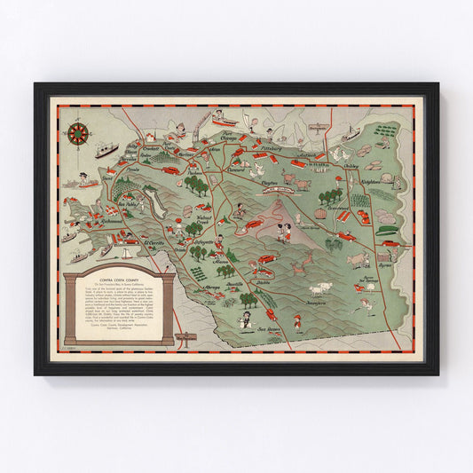 Vintage Map of San Francisco, California 1932