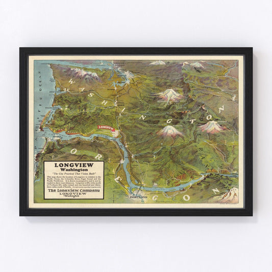 Vintage Map of Seattle, Washington 1923