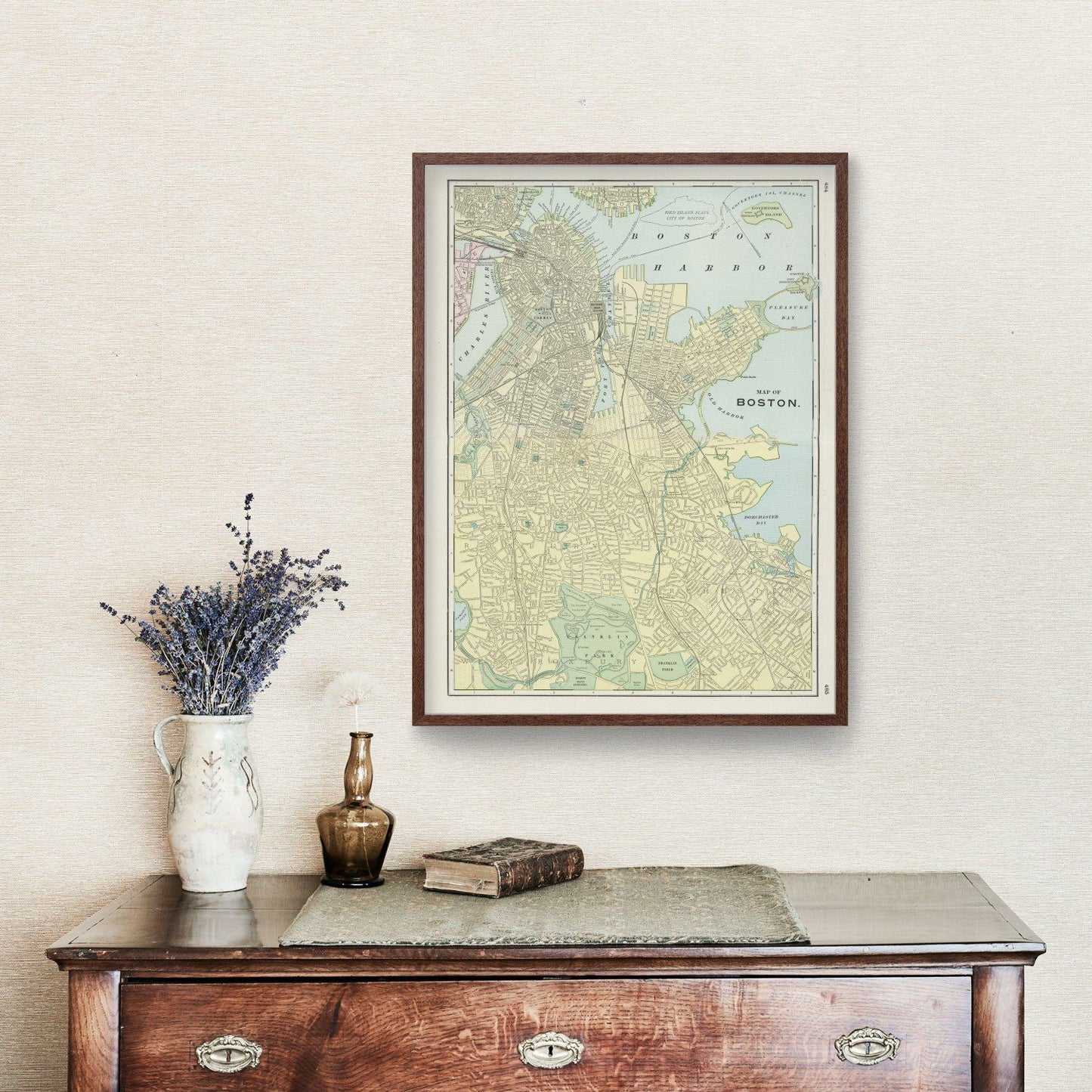 Vintage Map of Boston, Massachusetts 1901
