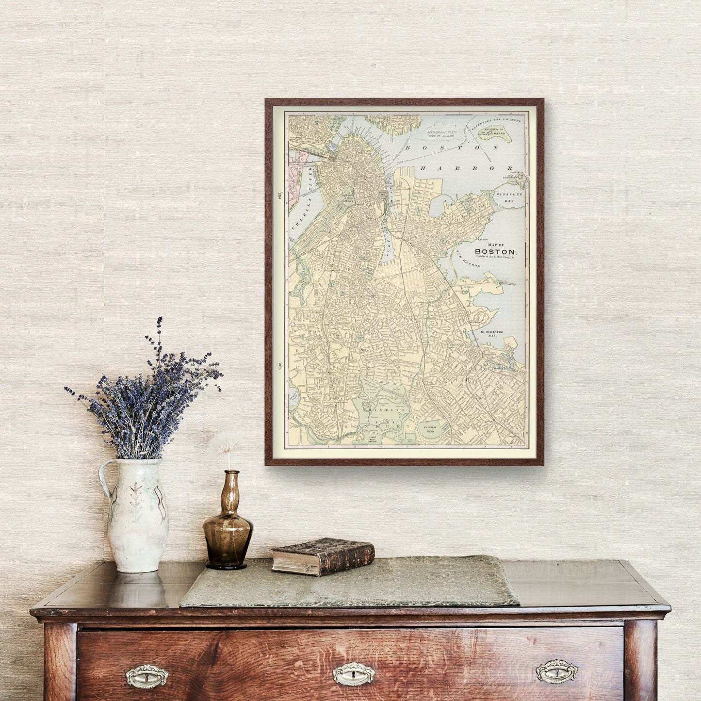 Vintage Map of Boston, Massachusetts 1901