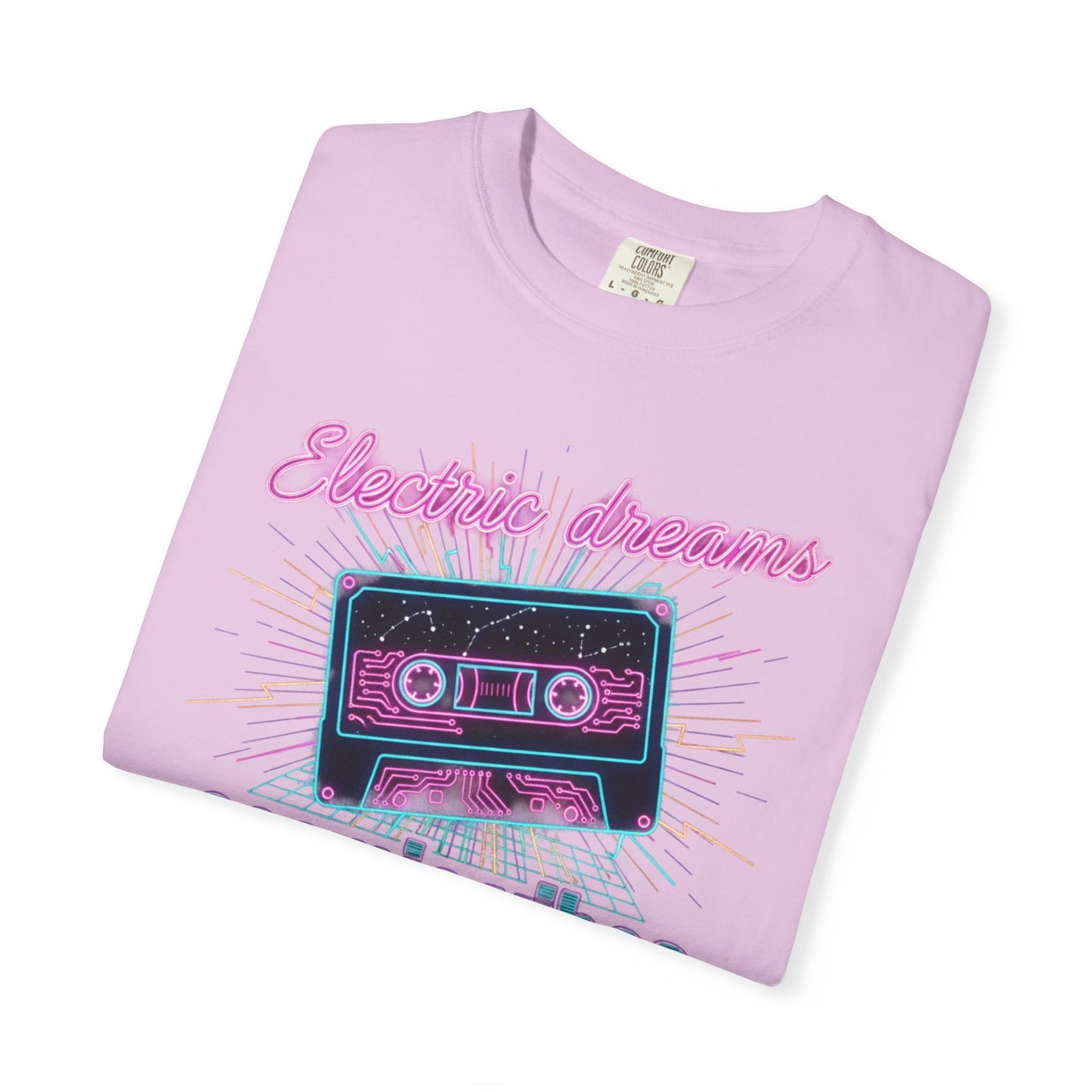 Electric Dreams cassette tape cosmic vibes T-shirt | retro 80s neon
