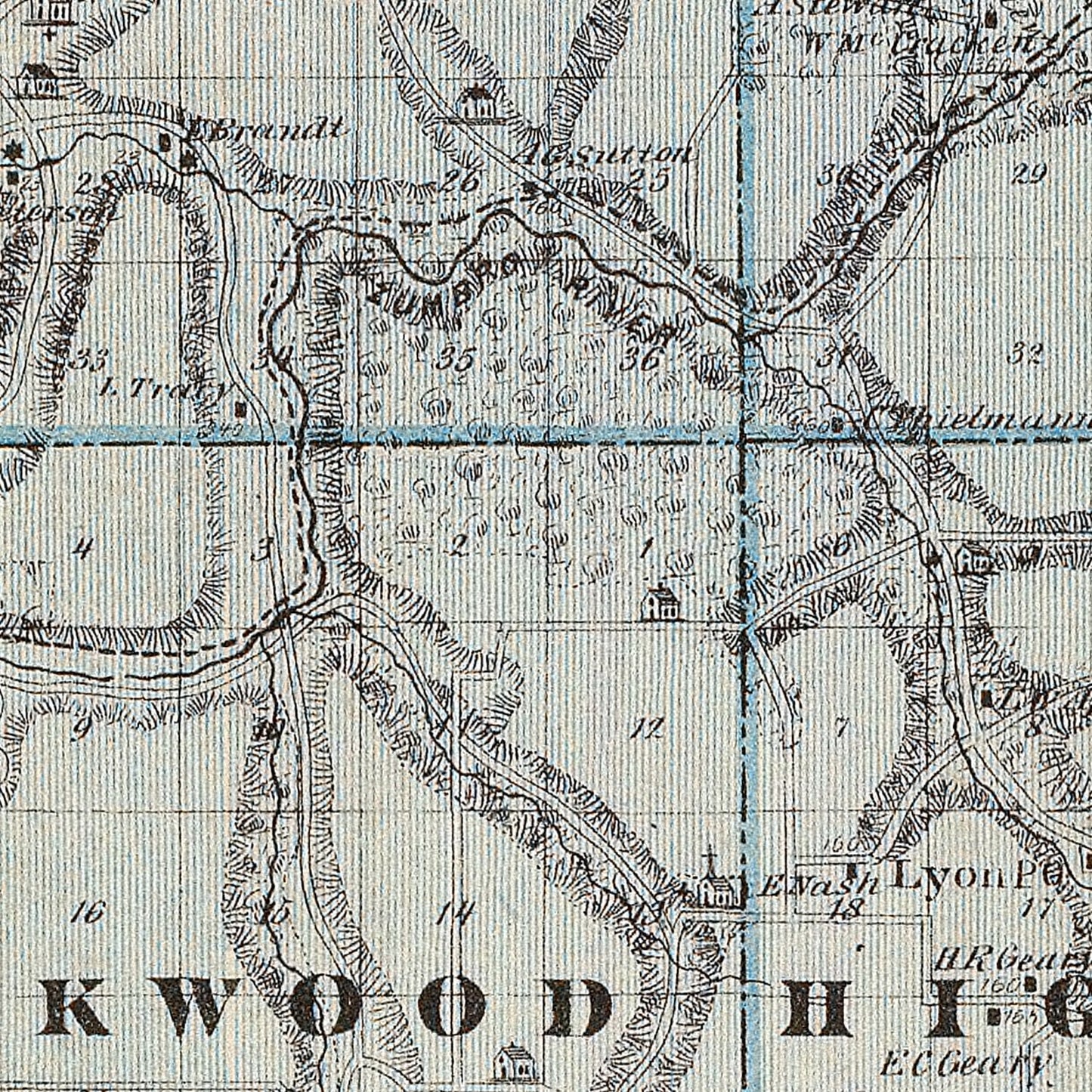 Vintage Map of Wabasha County, Minnesota 1874