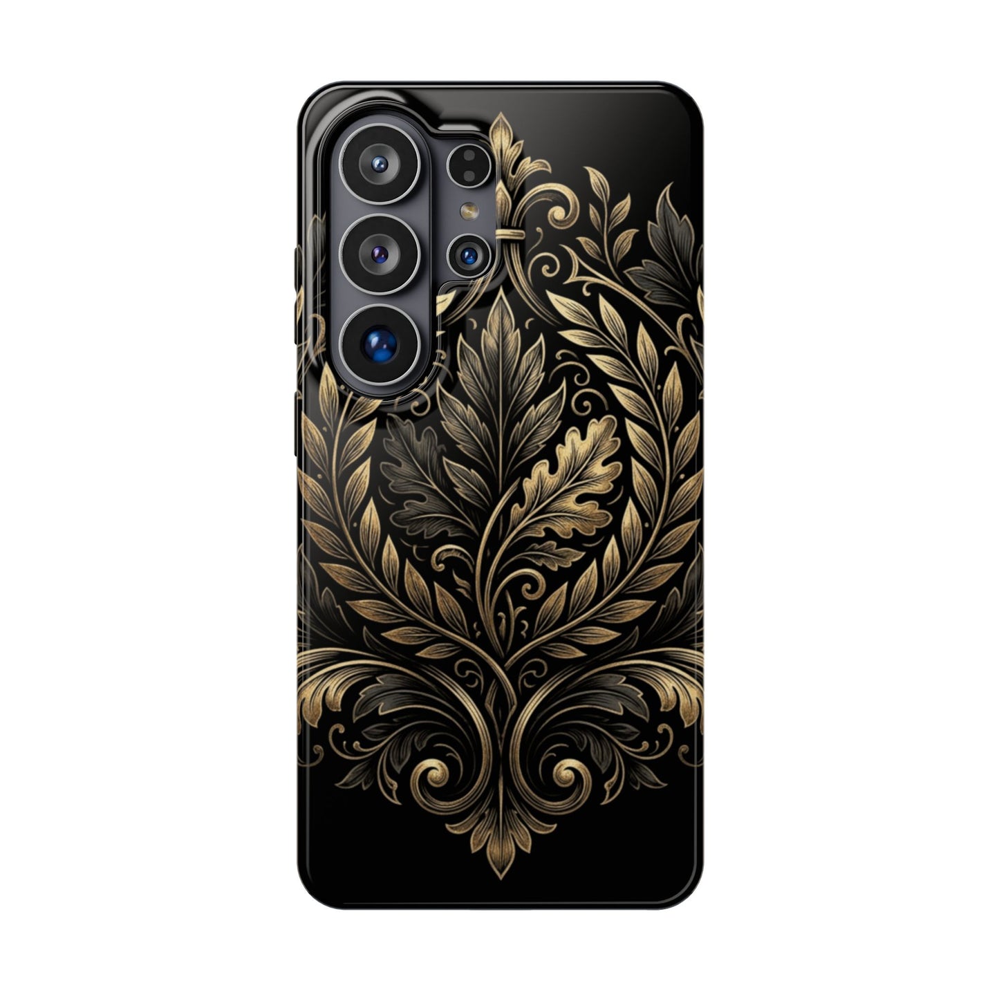 Baroque Gold Leaf Phone Case — Impact-Resistant Protective Cover