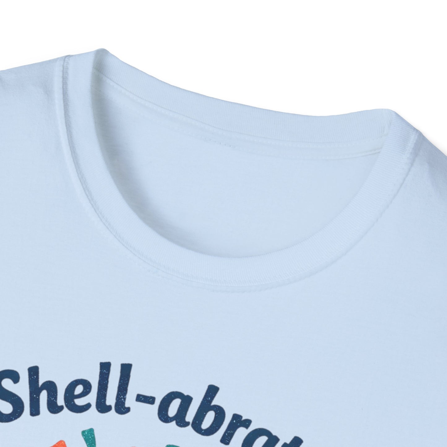 Shell-abrate Happy Seashell T-Shirt — "life's little moments" Cute Beach Graphic Tee