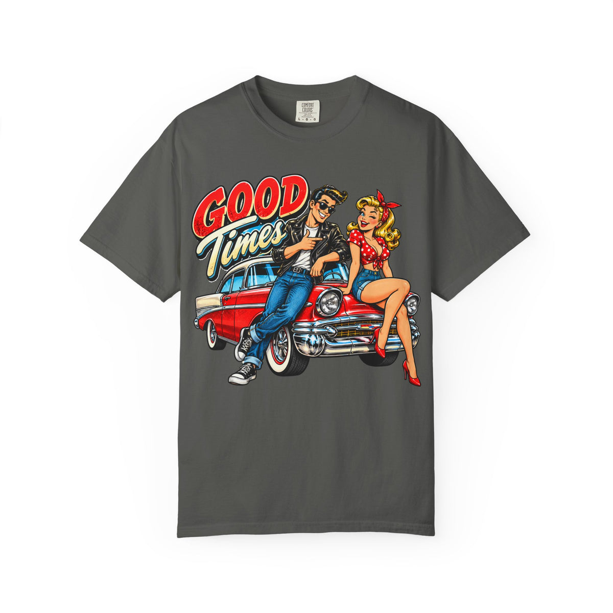 Good Times Retro Car Tee — Vintage 1950s Rockabilly Graphic T‑Shirt