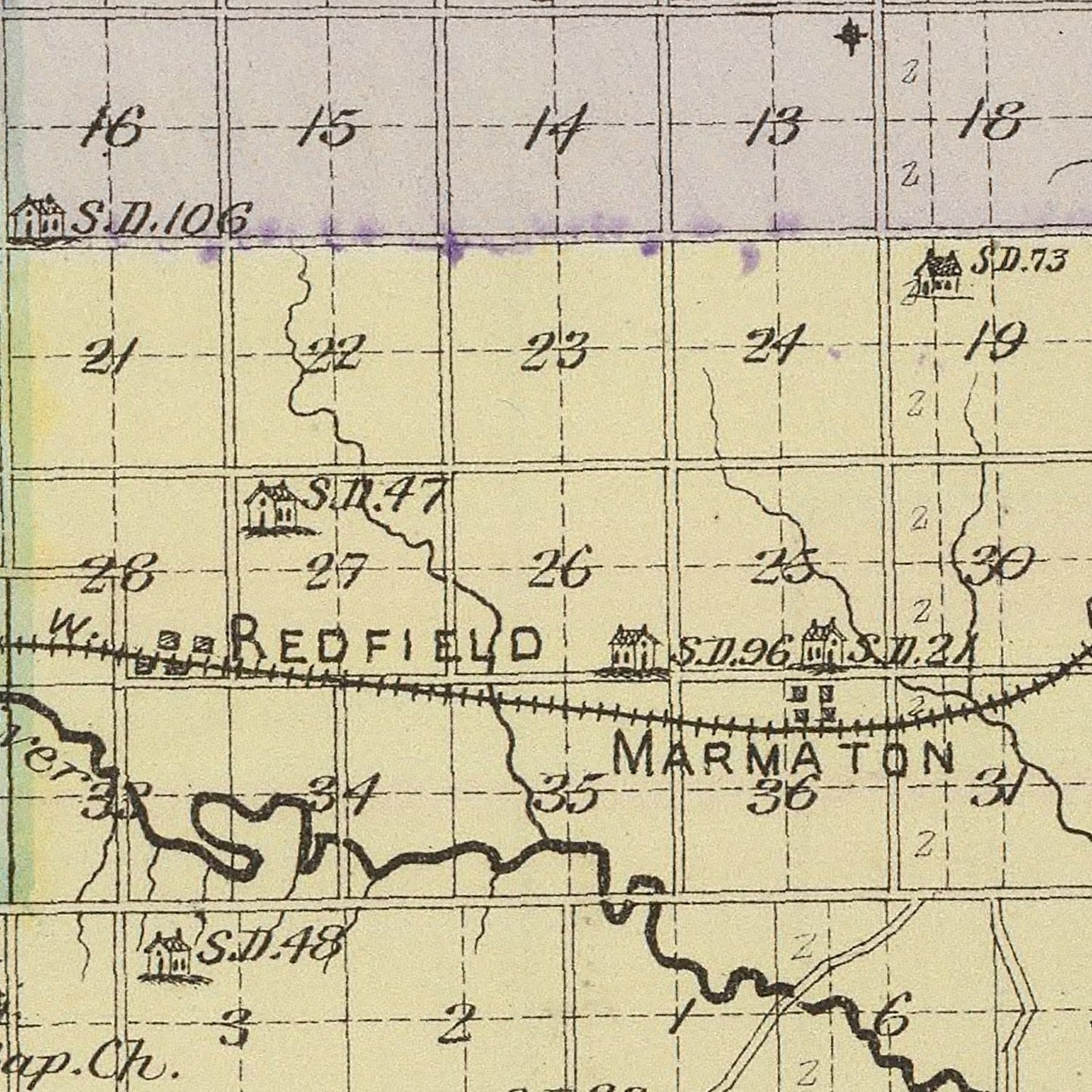Vintage Map of Bourbon County, Kansas 1887