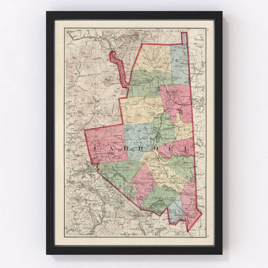 Vintage Map of Carroll County, New Hampshire 1877