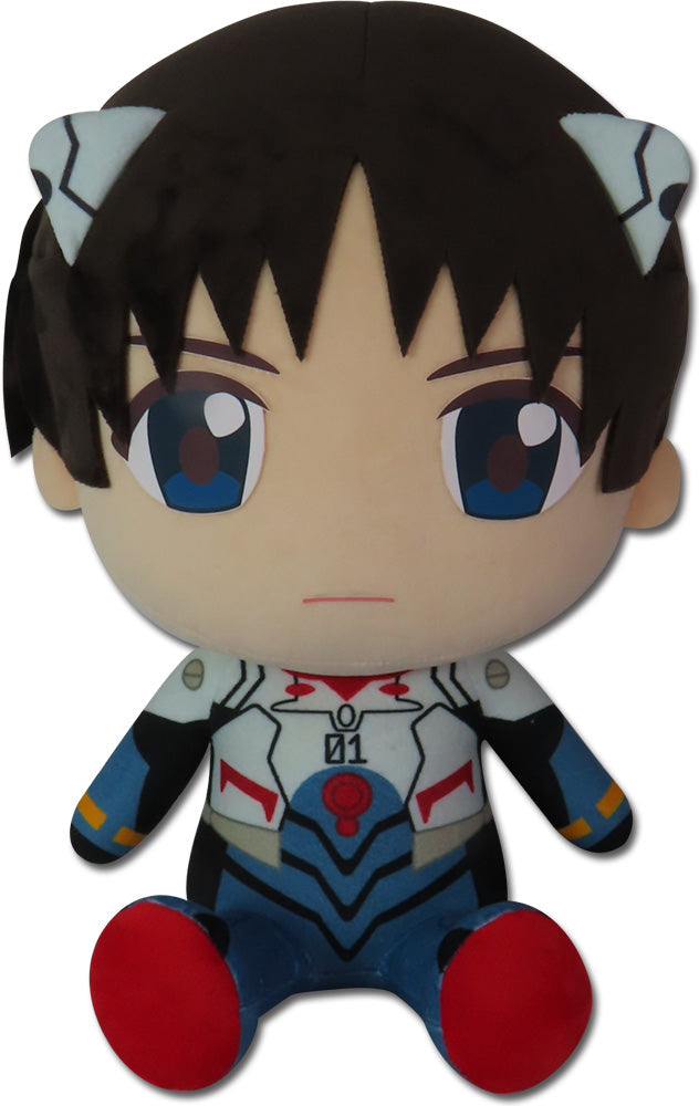 Evangelion Shinji Ikari Plug Suit Sitting Plush - Official New Movie Collectible