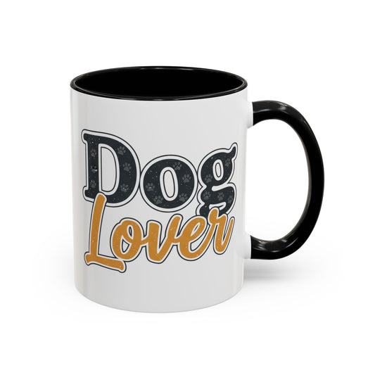 Dog Lover Accent Coffee Mug — 'Dog Lover' 11/15oz Ceramic Mug