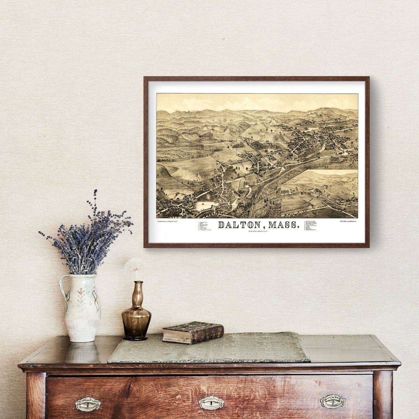 Vintage Map of Dalton, Massachusetts 1884