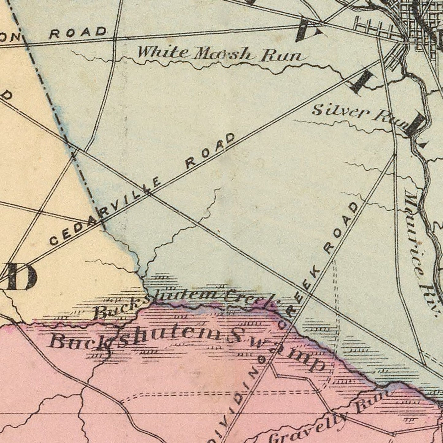 Vintage Map of Cumberland County, New Jersey 1872
