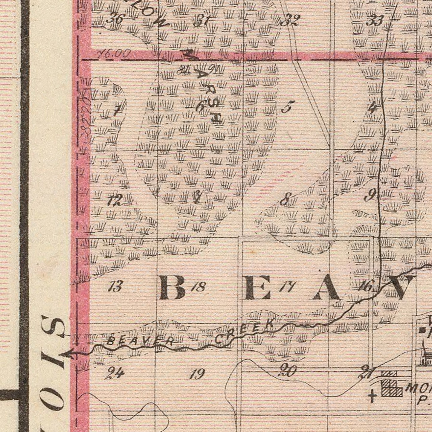 Vintage Map of Newton County, Indiana 1876