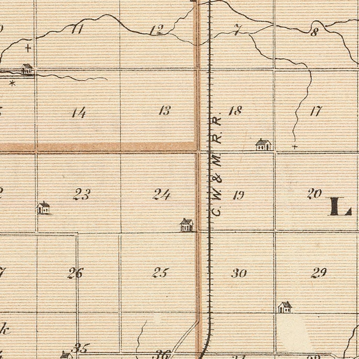 Vintage Map of Wabash County, Indiana 1876