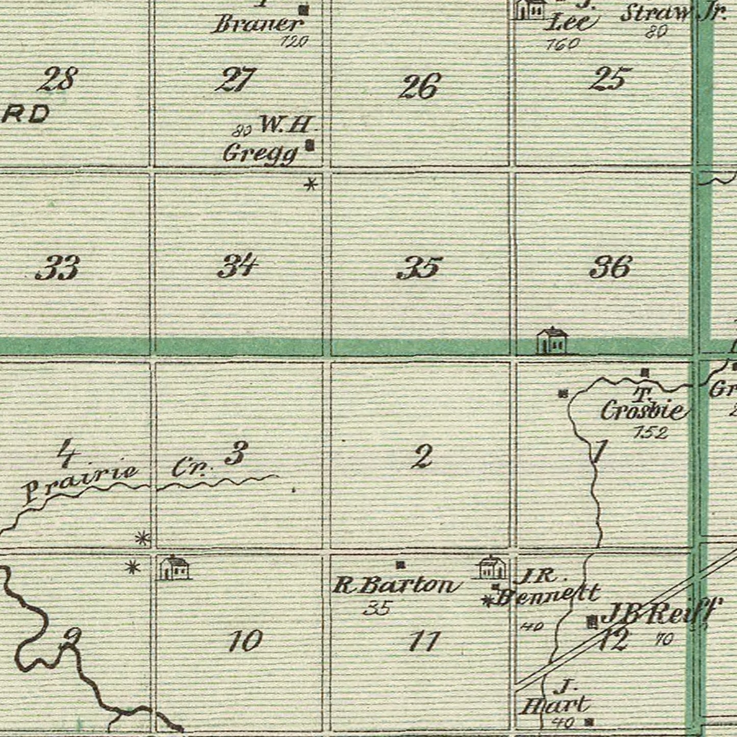 Vintage Map of Wells County, Indiana 1876