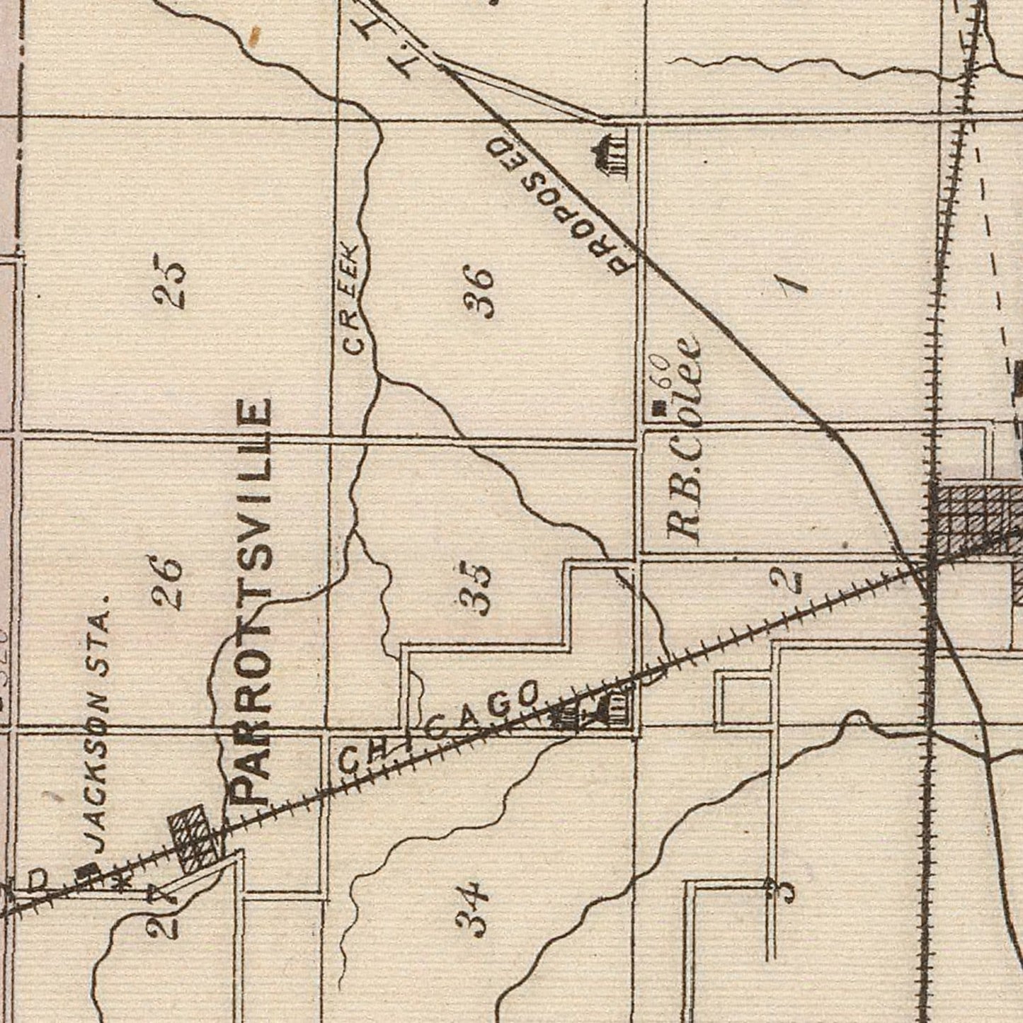 Vintage Map of Tipton County, Indiana 1876