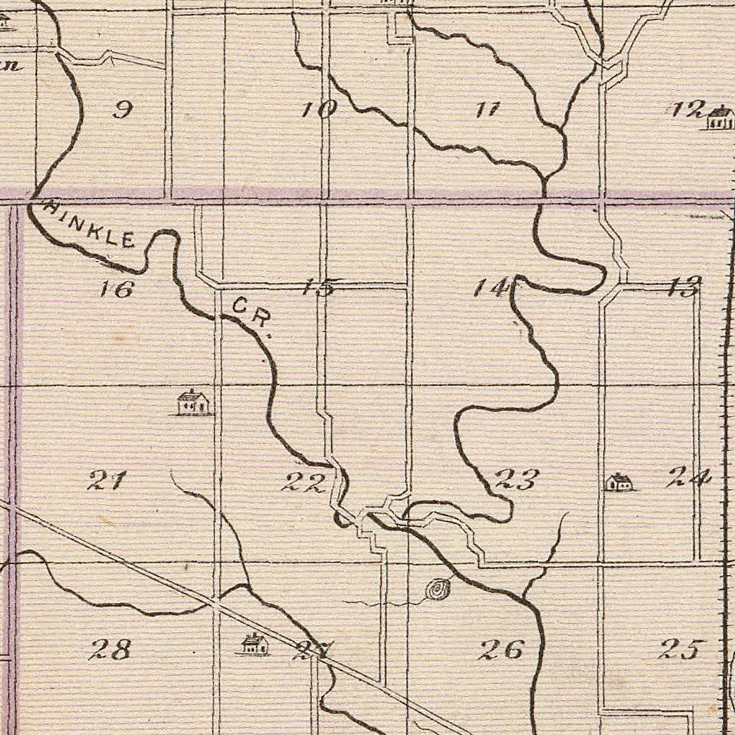 Vintage Map of Hamilton County, Indiana 1876