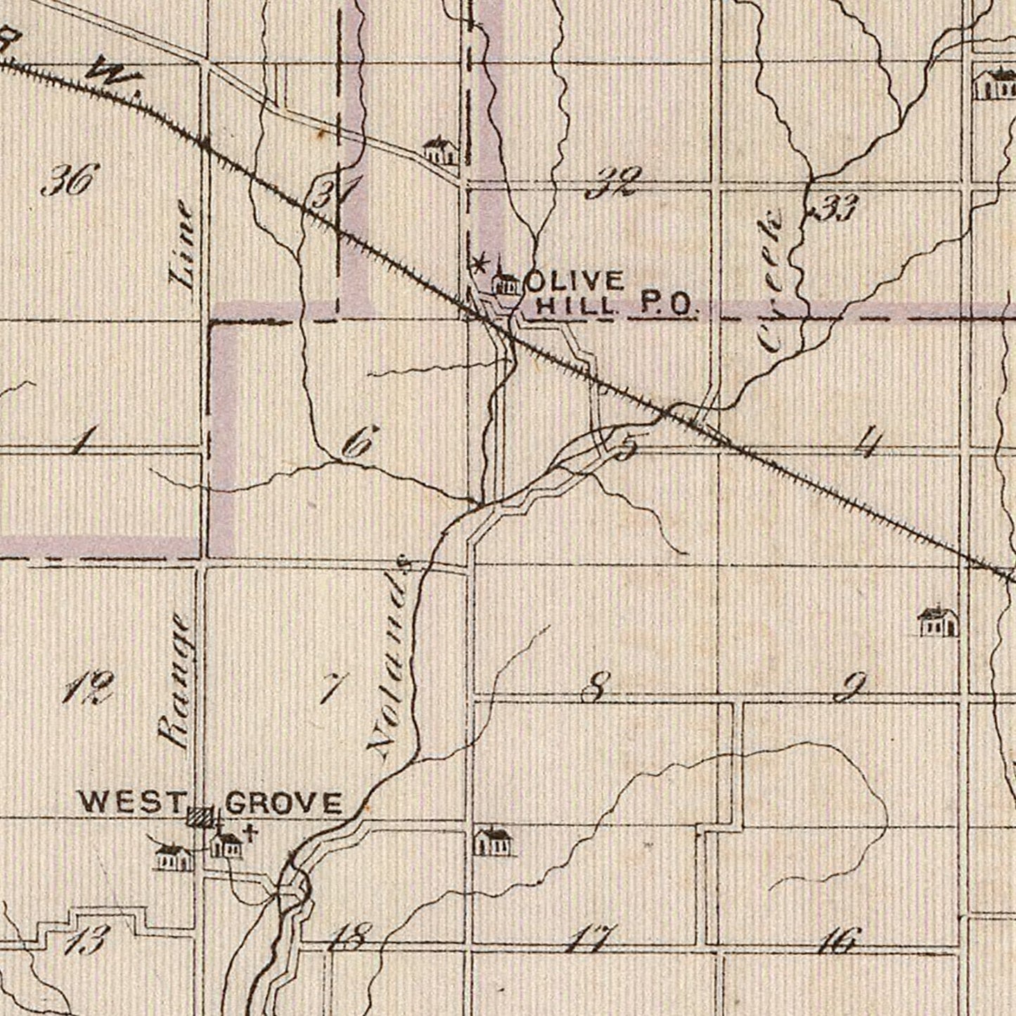 Vintage Map of Wayne County, Indiana 1876