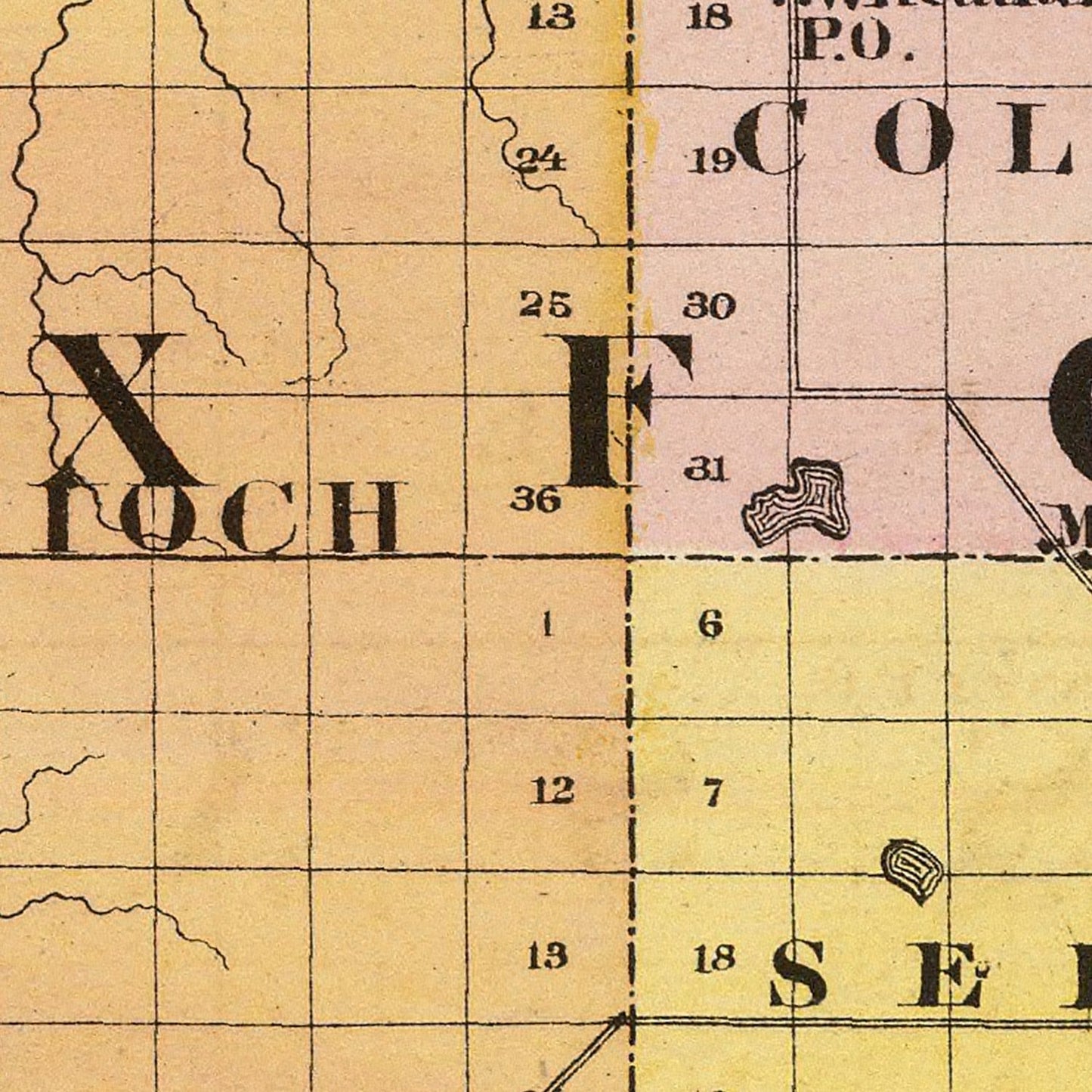 Vintage Map of Wexford County, Michigan 1873