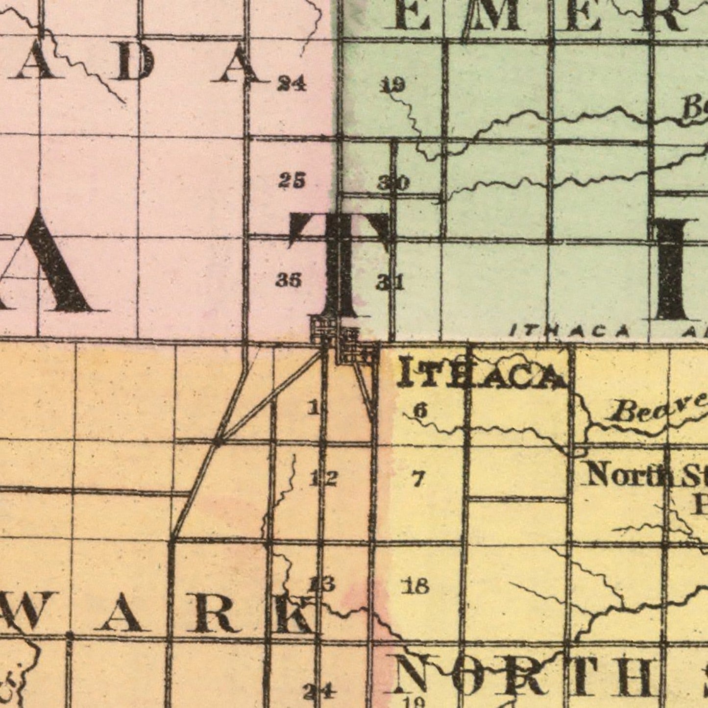 Vintage Map of Gratiot County, Michigan 1873