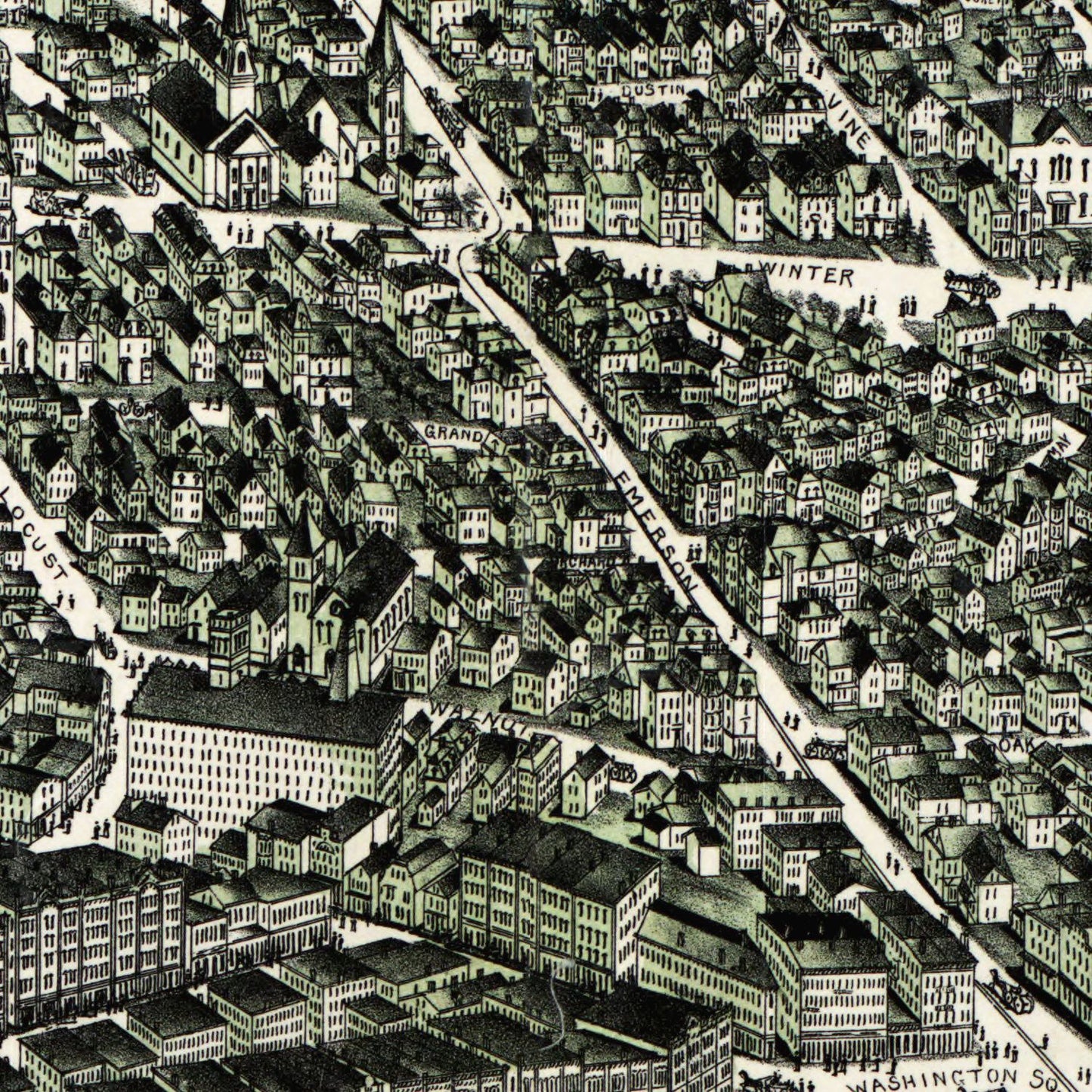 Vintage Map of Haverhill, Massachusetts 1893