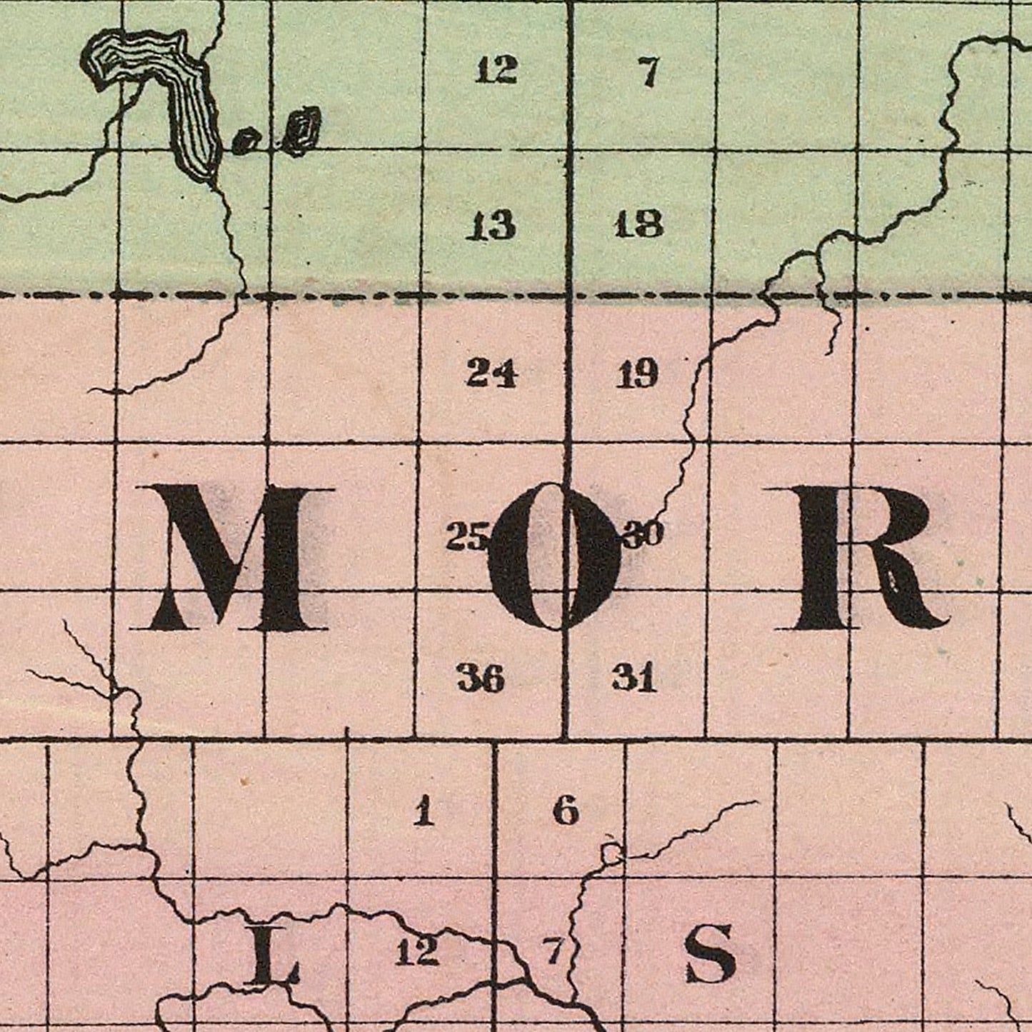 Vintage Map of Montmorency County, Michigan 1873