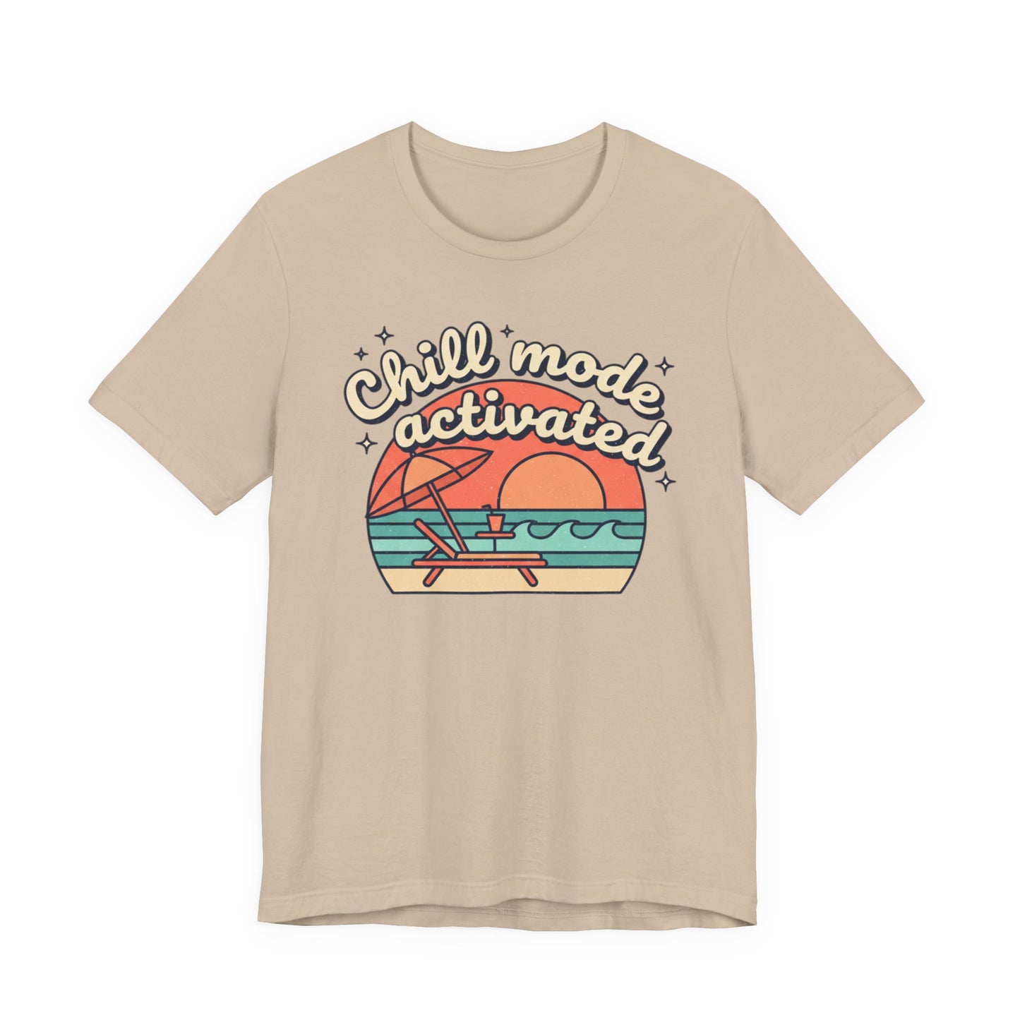 Chill Mode Activated tee | Beach sunset lounge