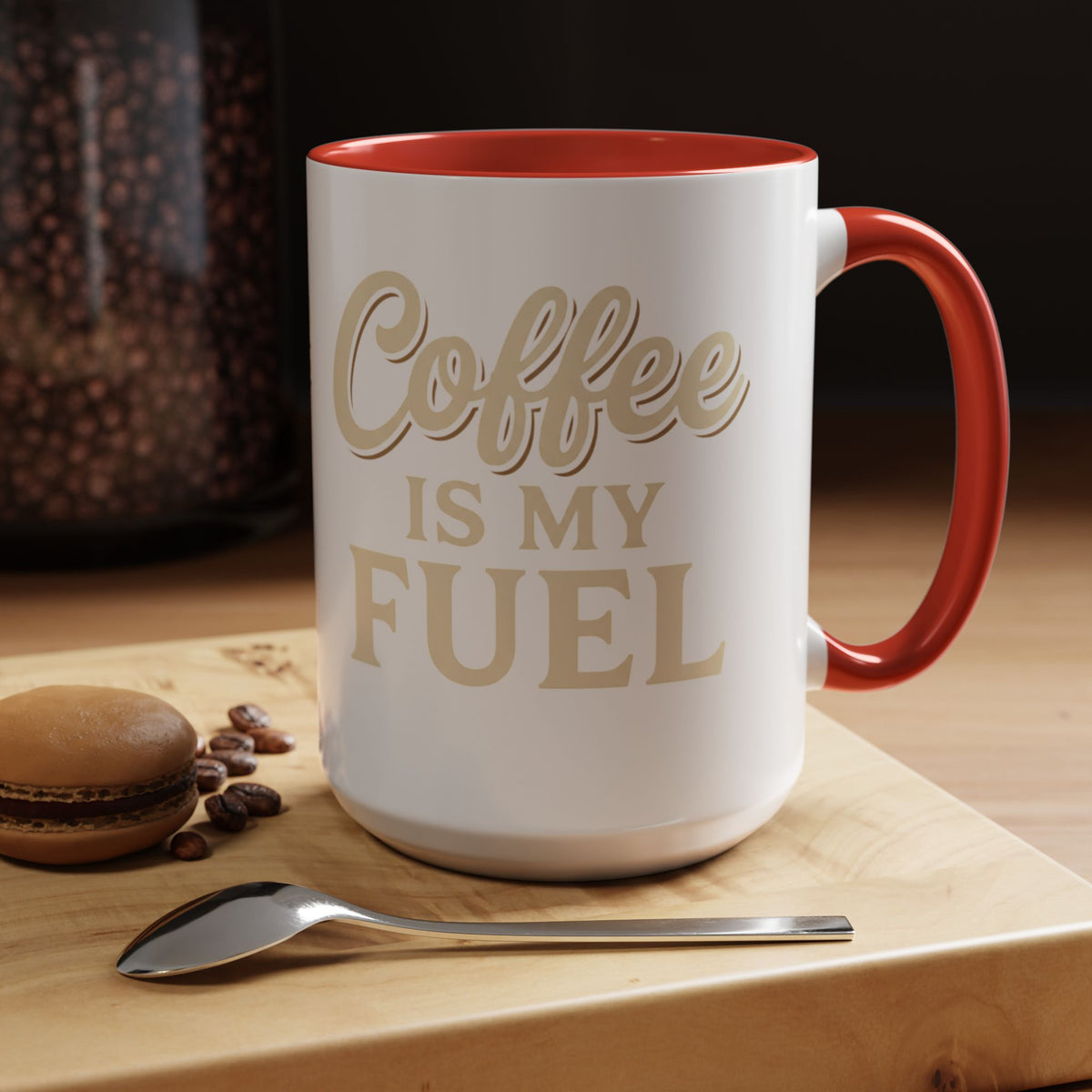 Coffee Is My Fuel Accent Coffee Mug — 11/15oz Ceramic Gift for Coffee Lovers