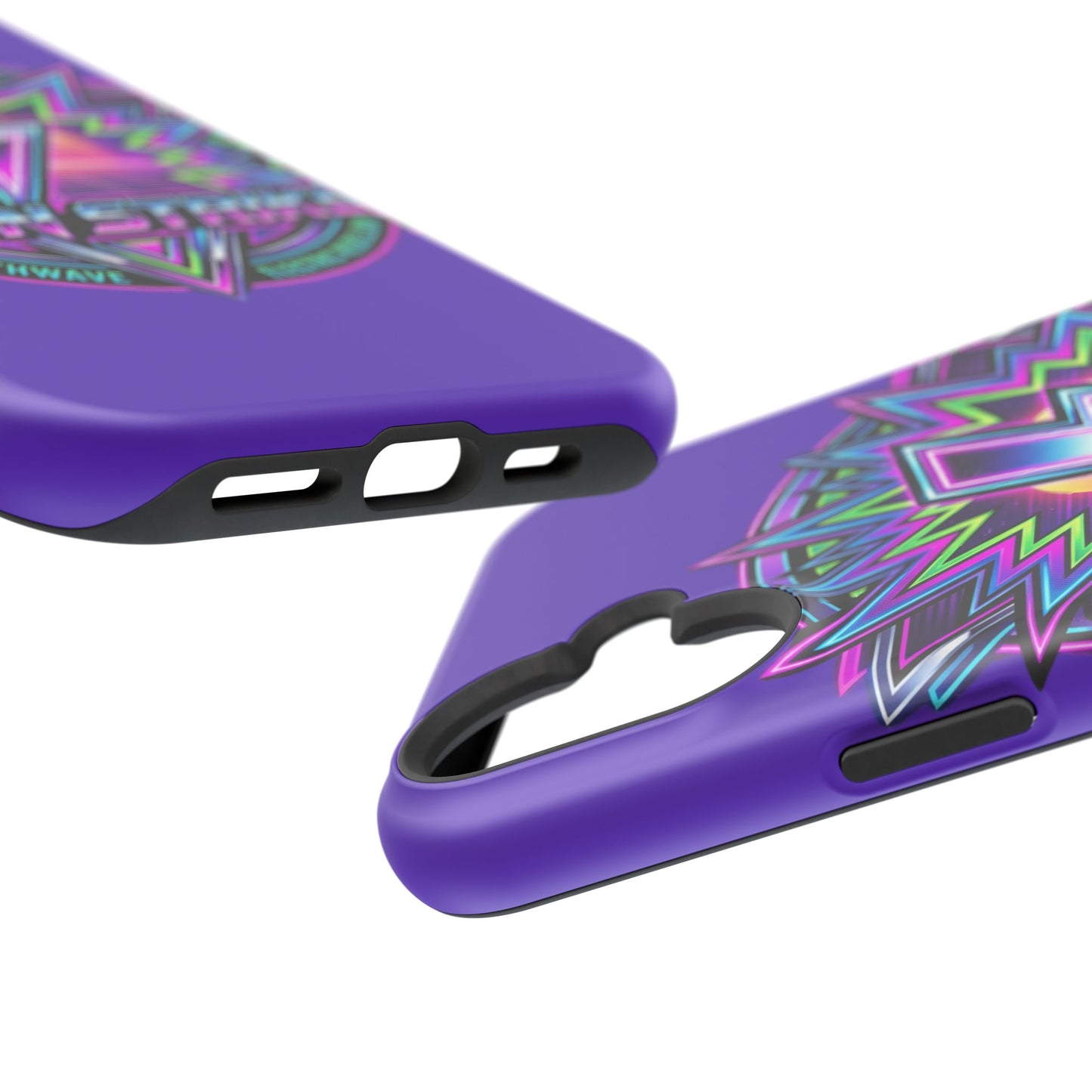 Neon Strike Phone Case — Retro 80s Lightning Magnetic Impact-Resistant Cover