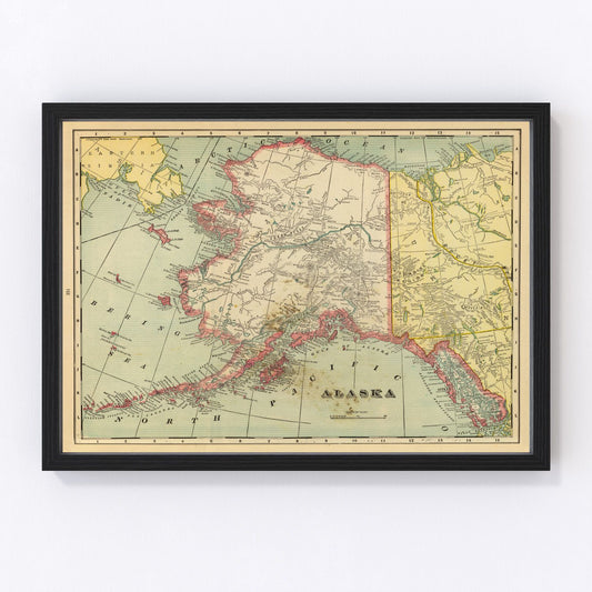 Vintage Map of Alaska 1909