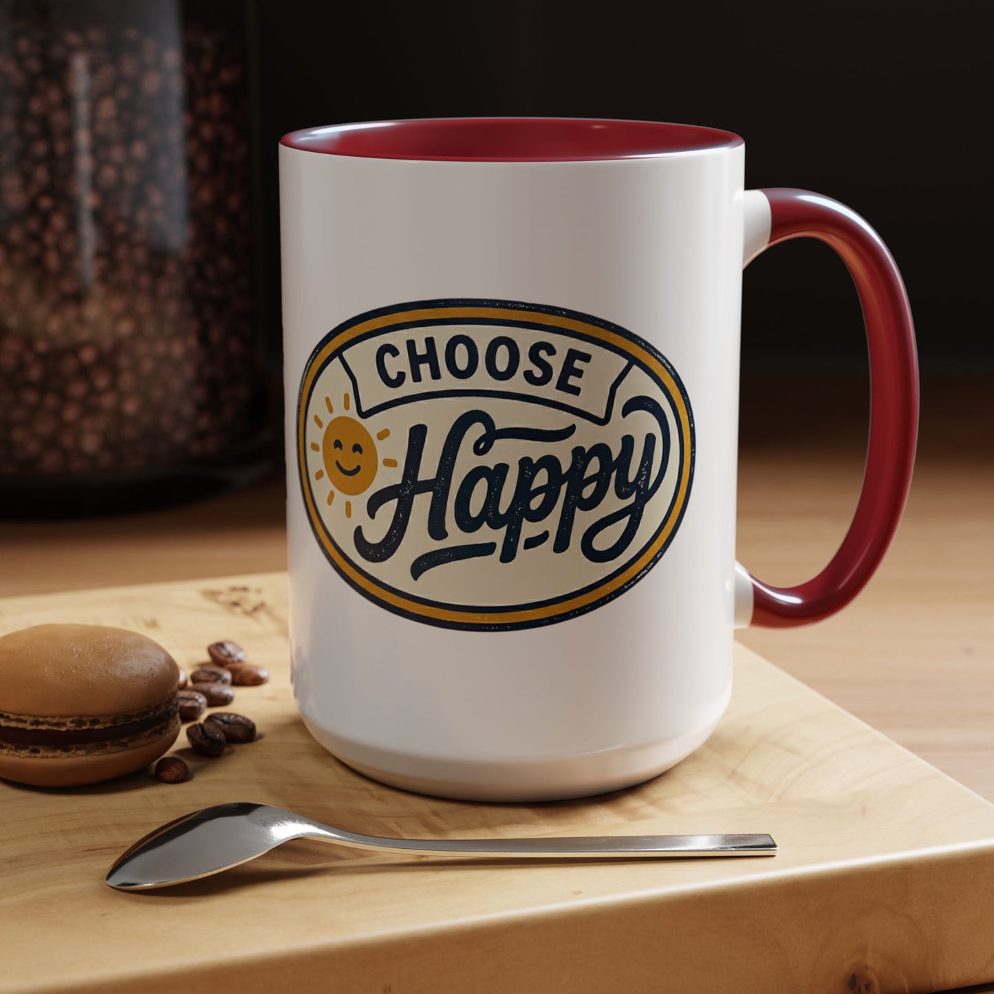 Choose Happy Coffee Mug — Inspirational Ceramic Accent Mug (11/15oz)