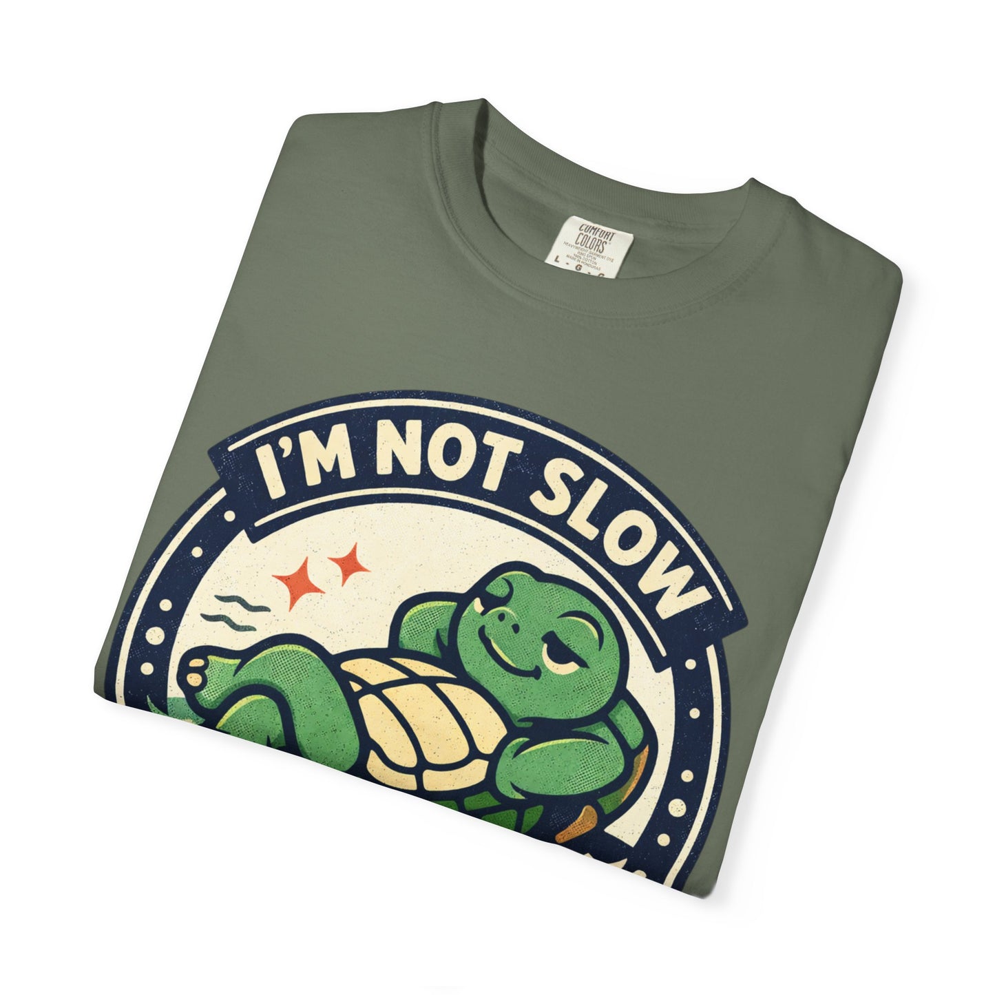 Turtle Time T‑Shirt — "I’m Not Slow, I’m Just On Turtle Time" Relaxed Graphic Tee