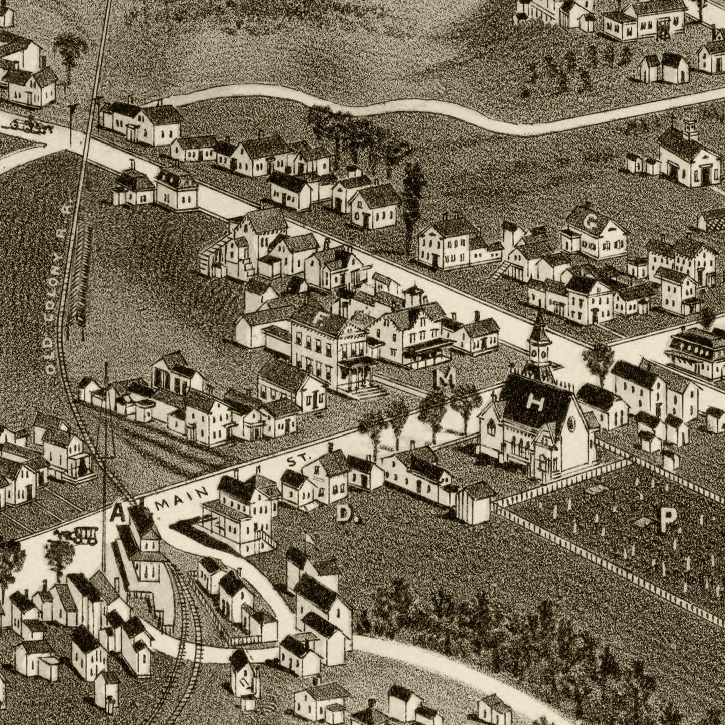 Vintage Map of Hyannis, Massachusetts 1884