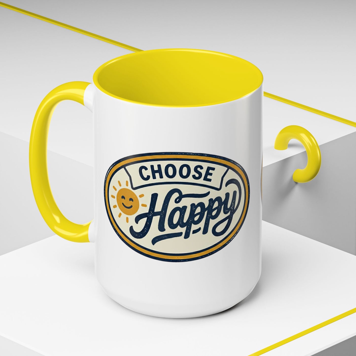 Choose Happy Coffee Mug — Inspirational Ceramic Accent Mug (11/15oz)