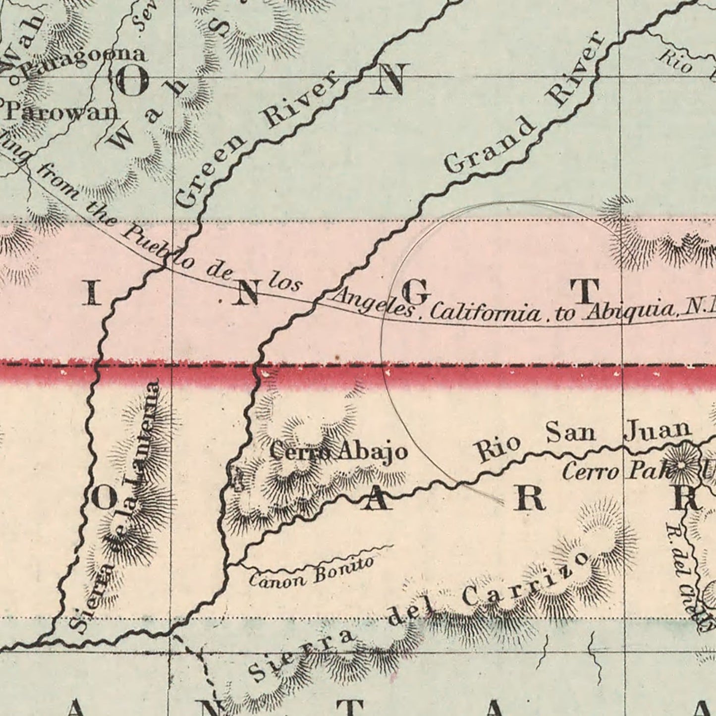 Vintage Map of New Mexico & Utah 1861